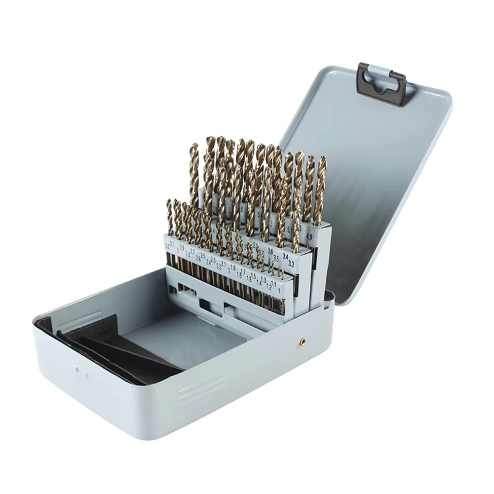 Drill Bit Set - 51-teiliges Bohrerset Kobalt-Bohrerset mit Indexierbarem Aufbewahrungskoffer