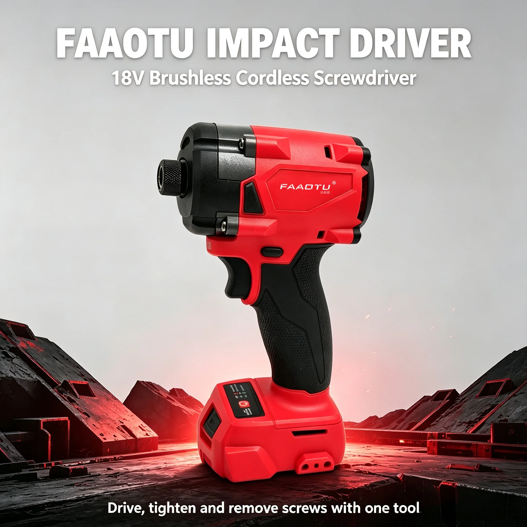 Home Improvements - FAAOTU 18V Kabelloser Elektroschrauber, Leistungsstarker Akkuschrauber